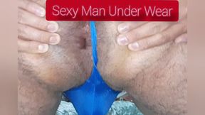 Sexy blue underwaear to masturbate until cumm