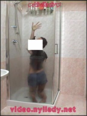 In the Shower with Pantyhose
