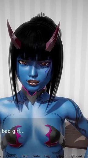 Goth Redhead and Demon Blowjob- Bound by Lust #4- Gameplay