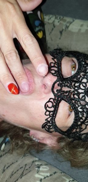 My boyfriend fucks me. He sticks his cock in my cunt. He squirts his all over me.