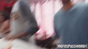 Petite brunette Lola Aiko seduces her friend to fuck her in front of others