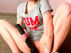 Horny amateur web cam teen girl takes a toy deep inside