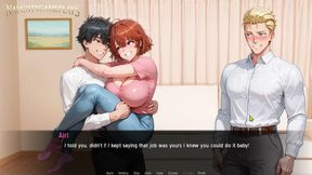 housewife being a slut and sucking two cocks at the same time - Help! I Married a Slut! Part 14 By Creamy Games