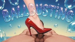 Ballbusting: Tied Kneeling Submission with Teasing Kicks and Crushing Control