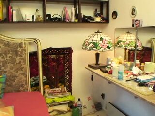 Colored hair older wench gets her hirsute vagina and butt gap slammed