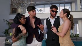 yasmina khan & catherine knight swap boyfriend at sunset 🔥 insane foursome orgy 💦