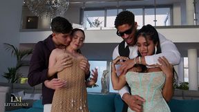 yasmina khan & catherine knight swap boyfriend at sunset 🔥 insane foursome orgy 💦