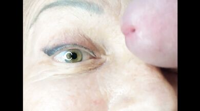 Stepson’s big load blinds granny’s green eyes