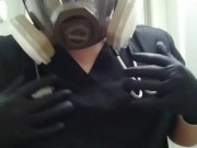 Cum on my gas mask