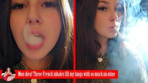 French inhales and nose exhales - sexiest ever