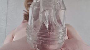 giant tgirl fucks a fleshlight above you