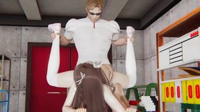 Yaoi - Femboy Is Fucked by His Gym Trainner