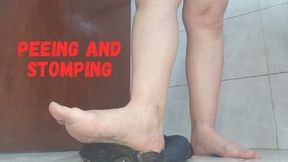 Peeing and stomping
