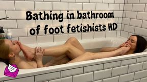 Bathing in bathroom of foot fetish HD (Short version)