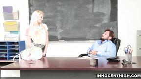 ”Hot school bitch Riley Star had done her homework quite well”