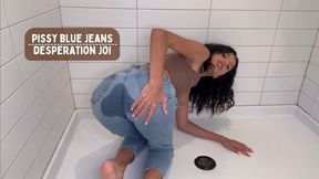 Pissy Blue Jeans Desperation JOI Feat Aria Nicole 4K - Desperate Bladder, Female Desperaiton, Jeans Pissing, Wetting, Panty Wetting, Solo Female, Solo Masturbation, Cum Countdown copy