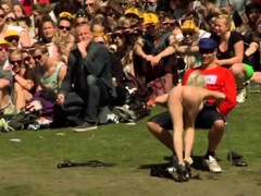 Fully Nude Lapdance in front of a Crowd
