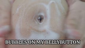 Bellybutton Bubble Fetish – Deep Innie Navel Foam Play with Cleansing Milk, Intimate Skin Care, Close-Up Bellybutton Tease and Wet Messy Play