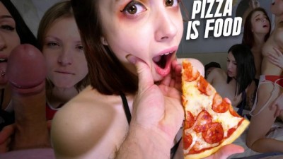 Gina Gerson, Yukki Amey & Keokistar Love to Suck and get Fucked by Pizza Delivery Guy's Huge Cock