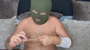 I'm sitting here in a mask, coughing, and doing my manicure