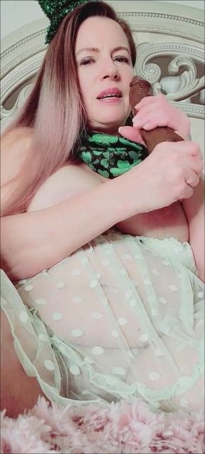 St. Patrick's Day stepson dildo fucking and JOI