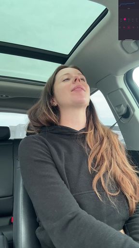 Canadian Hottie Gets off in the Drive Thru!