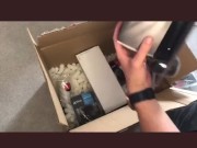 Marc McAulay unboxes his International Grabby Porn Award unboxing