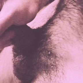 Big Dick Stubble Unshaved Pubis Man Close Up, Ejaculation