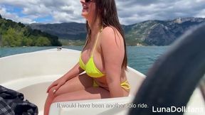 A Handsome Black Guy Destroys my Pussy on his Boat. I suck his BBC on the Lake !!!