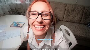 Nothing Tell To Step mom! Step Dad Caught Stepdaughter For Masturbation Instead Of Homework