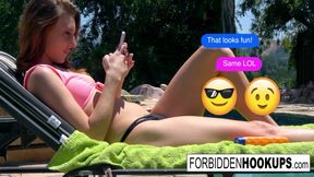 Delivery Guy Hooks Up With His Step Sister!