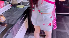 Home Alone with Big Ass Horny Cleaner Creampie