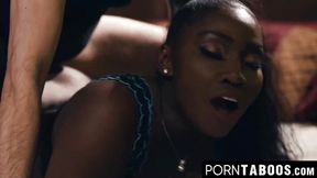 Osa Lovely deepthroats big cock and takes doggystyle pounding