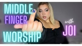 BBW FEMDOM MIDDLE FINGER JOI HUMILIATION