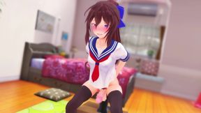 Hikari with Big Dildo futa Shemale