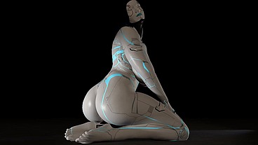 Thick Sex Doll Rides Dildo Anal