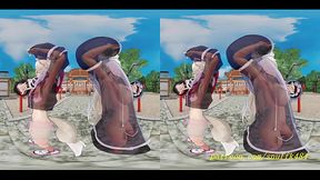 vr180 mmd FuwaMoco dance 3d hololive