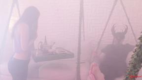 ”BDSM fetish ass pumping beautiful babe riding doms hard shaft”