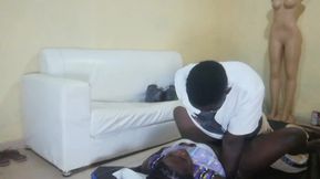 My boss&#039;s wife seduced by my black cock asks for a blowjob.