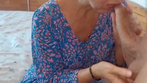Beautiful Blonde Mature Wife Enjoys Sex in Dress