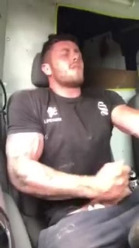 Jackoff in truck