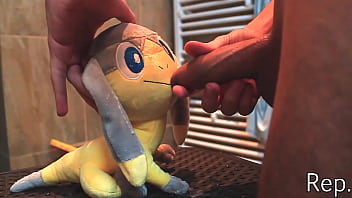 Pok&eacute_mon Plush Cumpilation with a Uncut dick