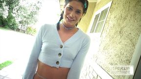 brunette babe nella jones takes bryan gozzling s big cock up her ass!