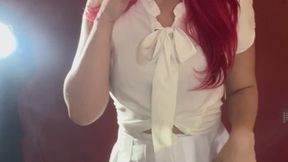 Sweet girl, strong lungs - I smoke and crush the Marlboro Red on clean floor