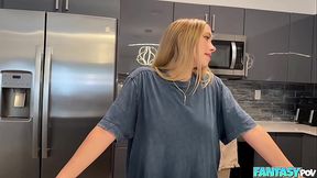 Fucking My step Brothers Hot Blonde Girlfriend - Khloe Kapri - FantasyPOV