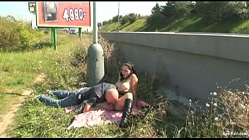 Naughty Couple Public Sex Roadside