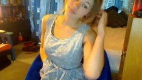 Light haired super hot amateur webcam blonde masturbates slit a bit