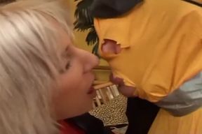 Blonde in Latex Gets Destroyed with Cum in Her Mouth