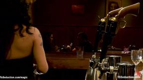 ”TS bartender anal fucking banker”