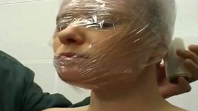 Short-haired submissive blondie gets punished by her master